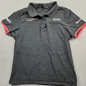 Porsche Hugo Boss Polo Women Medium Michelin Black Red